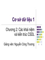 Chương 2: Các khái niệm và kiến trúc CSDL pptx