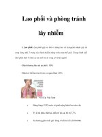 Lao phổi và phòng tránh lây nhiễm potx