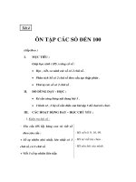Giáo án Toán lớp 2 - ÔN TẬP CÁC SỐ ĐẾN 100 doc