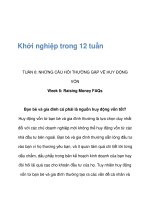 Khởi nghiệp trong 12 tuần - tuần 6 pot
