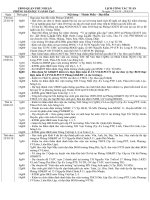 Lịch công tác 22/03 đến 28/03