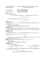 Đề Thi Chính Thức OLYMPIC Bỉm Sơn Môn Toán 11 - 2009 pdf