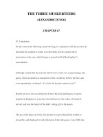 LUYỆN ĐỌC ANH NGỮ QUA CÁC TÁC PHẨM VĂN HỌC-THE THREE MUSKERTEERS ALEXANDRE DUMAS CHAPTER 67 ppsx