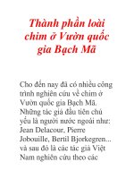 Thành phần loài chim ở Vườn quốc gia Bạch Mã ppsx