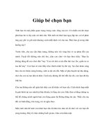 Cha mẹ và sự phát triển của bé - Phần 1 pdf