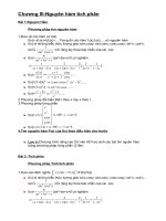 HD thuc hien Chuan kien thuc, ki nang Giai Tich 12( chuong III, IV)