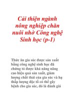 Cải thiện ngành nông nghiệp chăn nuôi nhờ Công nghệ Sinh học (p-1) pps