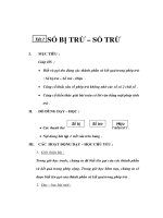 Giáo án Toán lớp 2 - SỐ BỊ TRỪ – SỐ TRỪ ppt