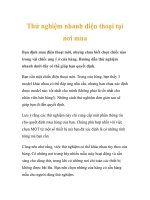 thử nghiệm nhanh điện thoại tại nơi mua