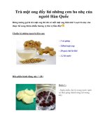 Trà mật ong đẩy lùi những cơn ho nhẹ của người Hàn Quốc pdf