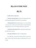 HẠ GLUCOSE MÁU (Kỳ 5) doc