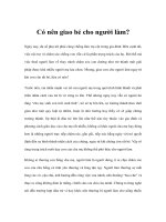 Có nên giao bé cho người làm? ppt