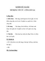 LUYỆN TỪ VÀ CÂU MỞ RỘNG VỐN TỪ : CÔNG DÂN (tt) doc