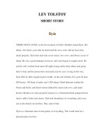 LUYỆN ĐỌC TIẾNG ANH QUA CÁC TÁC PHẨM VĂN HỌC – LEV TOLSTOY- SHORT STORY 12 ppsx