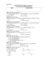 KIEM TRA TRAC NGHIEM CHUONG I-Tu vuong goc den song song