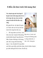 8 điều cần làm trước khi mang thai doc