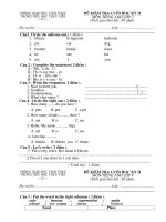 Đề thi English 3-5