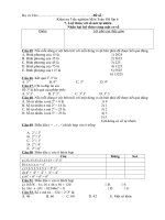 Kiem tra trac nghiem So hoc 6-.Luy thua voi so mu tu nhien-Nha hai luy thua cung co so