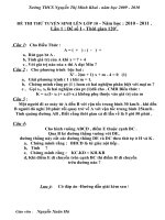 Đề thi thử tuyển sinh lên lớp 10 năm 2011