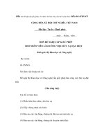 Mẫu đơn đề nghị cấp giấy phép cho nhân viên làm công việc bức xạ đặc biệt docx