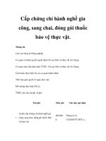 Cấp chứng chỉ hành nghề gia công, sang chai, đóng gói thuốc bảo vệ thực vật. doc