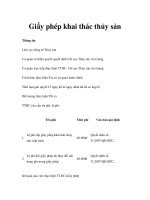 Giấy phép khai thác thủy sản pot