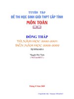 Tuyển Tập Đề Thi Sinh Giỏi Toán Toán 12 Tỉnh Đồng Tháp [2001 » 2009] pot