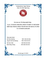 ÁP DỤNG PHƯƠNG PHÁP CỔ ĐIỂN VÀ MÔ HÌNH HIỆN ĐẠI TRONG PHÂN TÍN RỦI RO TÍN DỤNG Ở CÔNG TY CỔ PHẦN KINH ĐÔ