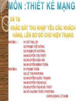 khảo sát thu nhập yêu cầu khách hàng, lên sơ đồ cho hiện trạng docx