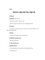 Giáo án Hoá học lớp 8 - NỒNG ĐỘ DUNG DỊCH pps