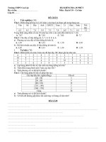 Đề + đáp án chương thống kê- Cban