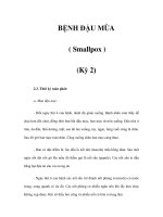 BỆNH ĐẬU MÙA ( Smallpox ) (Kỳ 2) pdf