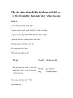 Cấp giấy chứng nhận đủ điều kiện hành nghề dịch vụ y tế đối với hình thức hành nghề dịch vụ làm răng giả. docx