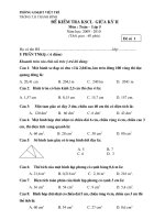 Đề KT giữa kì II lớp 5 cực Chuẩn.