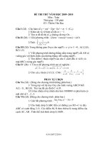 đề thi thử toán khối A năm 2010