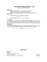 Đề-Đáp án HSG lớp 6 .Y2