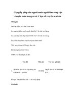 Cấp giấy phép cho người nước ngoài làm công việc chuyên môn trong cơ sở Y học cổ truyền tư nhân. docx