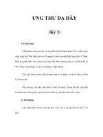 UNG THƯ DẠ DÀY (Kỳ 3) ppsx