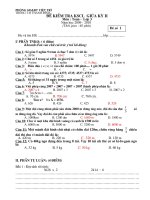 Đề KT giữa kì II, lớp 3 cực Chuẩn.