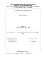 Mẫu đề án thăm dò nước dưới đất đối với công trình có lưu lượng