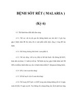 BỆNH SỐT RÉT ( MALARIA ) (Kỳ 6) pdf