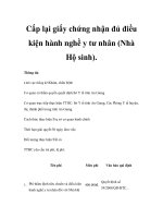 Cấp lại giấy chứng nhận đủ điều kiện hành nghề y tư nhân (Nhà Hộ sinh). pdf