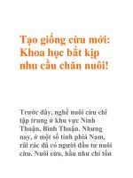 Tạo giống cừu mới: Khoa học bắt kịp nhu cầu chăn nuôi! ppsx