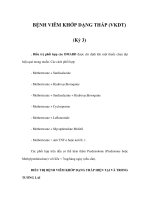 BỆNH VIÊM KHỚP DẠNG THẤP (VKDT) (Kỳ 3) ppt