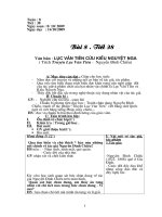 GIÁO ÁN DỰ THI NGỮ VĂN 9