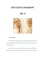BÀI GIẢNG BASEDOW (Kỳ 1) ppt