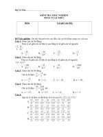 KIEM TRA TRAC NGIEM PHAN TY LE THUC