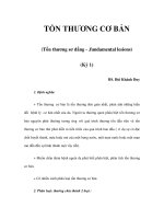 TỔN THƯƠNG CƠ BẢN (Tổn thương sơ đẳng - .fundamental lesions) (Kỳ 1) pps