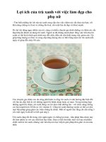 Lợi ích của trà xanh với việc làm đẹp cho phụ nữ ppsx