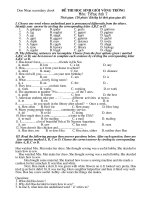 Đề thi HSG huyện và đáp án